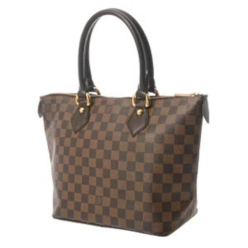 Louis Vuitton Saleya Canvas Ebene Bag Tote Brown Damier
